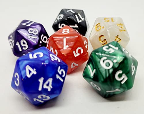 Dice4friends DIC37265 - Würfelset: Spindown D20 (6) von Dice4friends