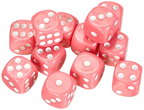 Dice4friends DIC37294 - Würfelset D6: Pastell Pink (12) von Dice4friends