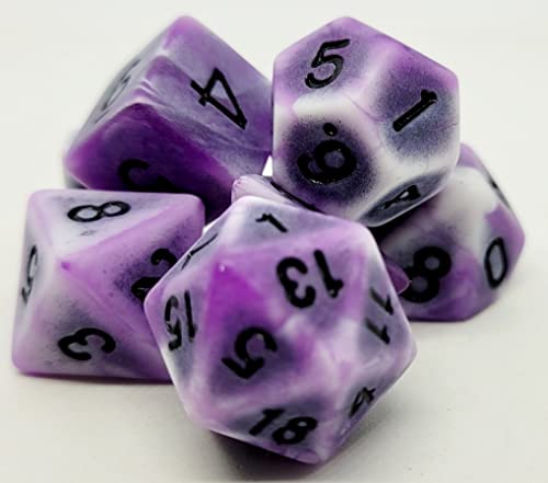 Dice4friends DIC37301 - Würfelset Antique: Ancient Purple Rock (7) von Dice4friends