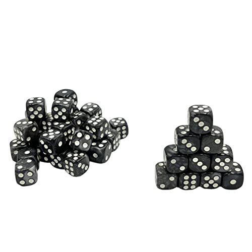 Dice4friends DIC37401 Würfelset D6 Pearl: Black/White (36) Würfel von Dice4friends