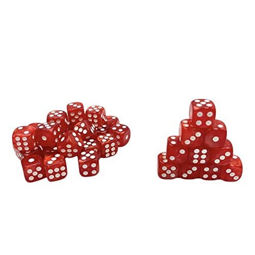 Dice4friends DIC37402 Würfelset D6 Pearl: Red/White (36) Würfel von Dice4friends