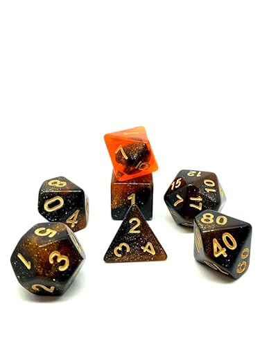 Dice4friends DIC70775 - Würfelset Confetti: Galaxy Amber (7) von Dice4friends