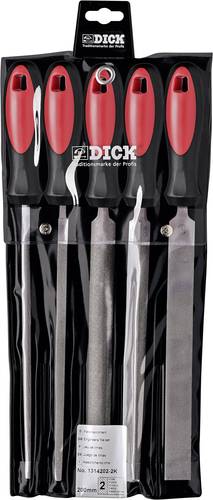 Dick 1314202-2K Werkstattfeilen-Satz 5tlg. mit 2K-Griff Hieb-Länge 200mm 1 Set von Dick