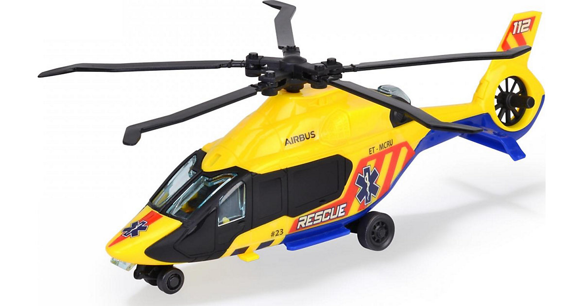 Airbus H160 Rescue Helicopter, Rettungshubschrauber mit Aufziehmotor ohne Batterien, 23 cm blau/gelb Airbus H160 Rescue Helicopter, Rettungshubschrauber mit Aufziehmotor ohne Batterien, 23 cm blau/gelb von Dickie Toys