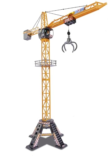 Dickie Toys - Mega Crane (120 cm) – extra großer Spielkran für Kinder von 3-5 Jahren, mit Fernbedienung, Seilwinde, Greifarm, 350° drehbar, Ferngesteuerter Kran Dickie Toys - Mega Crane (120 cm) – extra großer Spielkran für Kinder von 3-5 Jahren, mit Fernbedienung, Seilwinde, Greifarm, 350° drehbar, Ferngesteuerter Kran von Dickie Toys