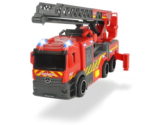 Dickie 203714011 Feuerwehrauto 23 cm, Licht und Sound, drehbare Leiter und ausziehbare Beine von Dickie Toys