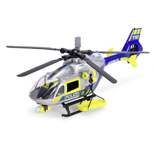 Dickie Toys - Polizei-Hubschrauber Airbus H145 (36 cm) - Spielzeug-Helikopter mit Aufzieh-Propeller, Licht, Sound und Zubehör für Kinder ab 3 Jahre, inkl. Batterien Dickie Toys - Polizei-Hubschrauber Airbus H145 (36 cm) - Spielzeug-Helikopter mit Aufzieh-Propeller, Licht, Sound und Zubehör für Kinder ab 3 Jahre, inkl. Batterien von Dickie Toys