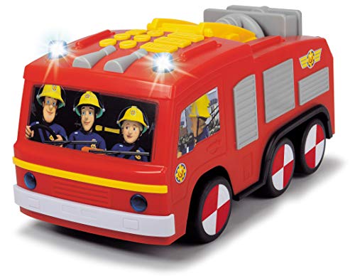 Dickie Toys 203096001 Toys Feuerwehrmann Sam Super Tech Jupiter, Spielzeugauto mit Batteriebetrieb, programmierbare Fahrt- und Aktionsfunktionen, Licht & Sound, 28 cm von Dickie Toys