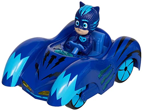 Dickie Toys 203142000 PJ Masks Mission Racer Cat Car, Die Cast Fahrzeug mit Freilauf, Licht & Sound, spielt Titelmelodie aus der Serie, inkl. Catboy Figur, 12 cm, blau, inkl. Batterien Dickie Toys 203142000 PJ Masks Mission Racer Cat Car, Die Cast Fahrzeug mit Freilauf, Licht & Sound, spielt Titelmelodie aus der Serie, inkl. Catboy Figur, 12 cm, blau, inkl. Batterien von Dickie Toys
