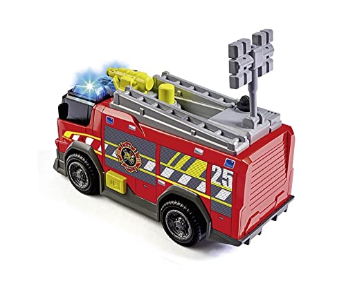 Dickie Toys – Feuerwehrauto – mit echter Wasserspritze, Sirene und Licht, Freilauf, 15 cm lang, Spielzeugauto für Kinder ab 3 Jahren von Dickie Toys