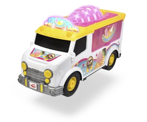 Dickie Toys - Ice Cream Van – 30 cm großer Eiswagen mit ikonischer Musik und Lichteffekten für Kinder ab 3 Jahren, buntes Eisauto, Mobile Eisdiele von Dickie Toys