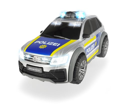 Dickie Toys - Volkswagen VW Tiguan R-Line – 25 cm großes Polizeiauto mit Licht & Sound, Polizei-SUV, Spielzeugautos, für Kinder ab 3 Jahre, Mehrfarbig von Dickie Toys