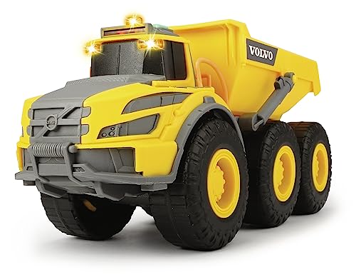 Dickie Toys 203723004 Volvo Knickgelenkter Dumper, Kipper, Muldenkipper, Kipplaster, Baufahrzeuge Kinder, Kabine & Ladefläche kippbar, Licht & Sound, inkl. Batterien, Länge 23 cm, gelb/grau Dickie Toys 203723004 Volvo Knickgelenkter Dumper, Kipper, Muldenkipper, Kipplaster, Baufahrzeuge Kinder, Kabine & Ladefläche kippbar, Licht & Sound, inkl. Batterien, Länge 23 cm, gelb/grau von Dickie Toys