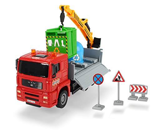 Dickie Toys Heavy City Truck, Man LKW, Spielzeuglaster mit Friktion, inkl. Zubehör, bewegliche Teile, 20 cm, 4 Verschiedene Ausführungen, ab 3 Jahren Dickie Toys Heavy City Truck, Man LKW, Spielzeuglaster mit Friktion, inkl. Zubehör, bewegliche Teile, 20 cm, 4 Verschiedene Ausführungen, ab 3 Jahren von Dickie Toys