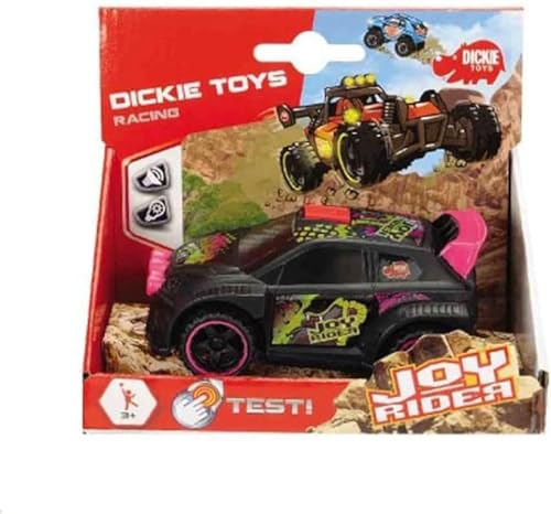Dickie Toys 203761000 Joyrider, Spielzeugrennauto mit Freilauf, Licht- und Sound, 6 versch. Modelle, 11,5 cm von Dickie Toys