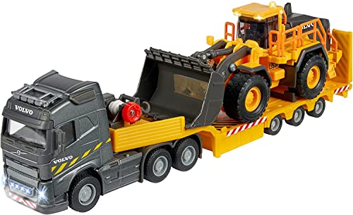 Majorette - Volvo Baustellen-Truck mit Radlader – Spielzeug-LKW mit Auflieger und Baustellenfahrzeug, viele Funktionen, mit Licht- und Soundeffekten Majorette - Volvo Baustellen-Truck mit Radlader – Spielzeug-LKW mit Auflieger und Baustellenfahrzeug, viele Funktionen, mit Licht- und Soundeffekten von Majorette