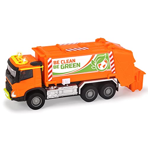 Majorette - Volvo Müllabfuhr - hochwertiges Spielzeug LKW als Müllwagen, Modellfahrzeug mit Licht, Sound und Funktionen, für Kinder ab 3 Jahren von Majorette