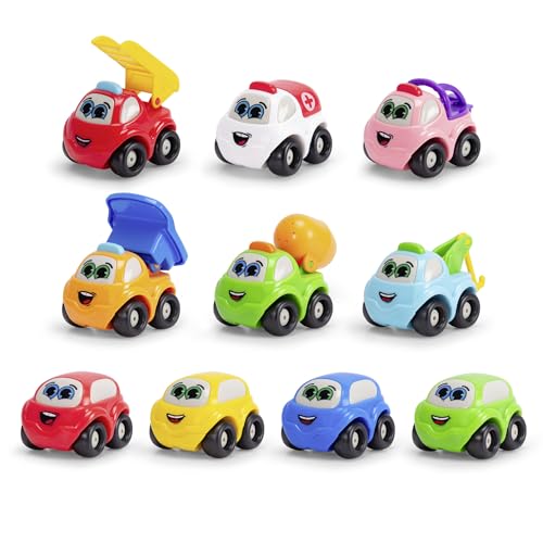 Dickie Toys ABC - City Worker Auto (7 cm) - Mini-Spielzeugauto ab 1 Jahr mit Freilauf und z.T. beweglichen Teilen, Spielzeug für Babys und Kinder ab 12 Monate, 10-Fach Sortiert, zufällige Auswahl von Dickie Toys