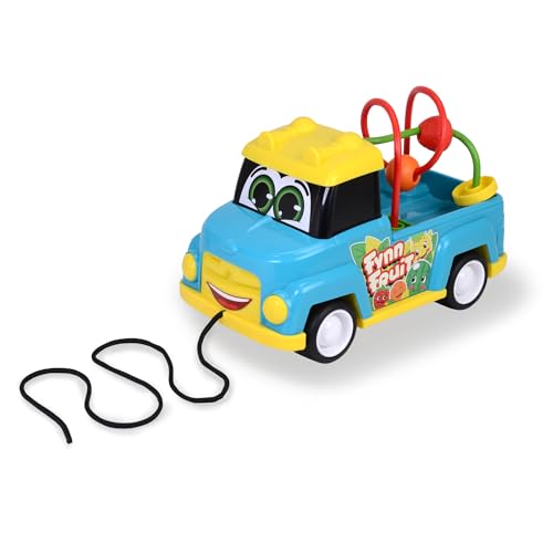 Dickie Toys ABC - Spielzeugauto Fynn Fruit (25cm) - Nachziehspielzeug mit Motorikschleife, Hupe und Schnur, Baby Spielzeug ab 1 Jahr (12 Monate) von Dickie Toys