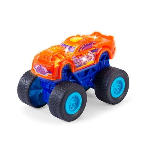 Dickie Toys - Beat Crusher Monstertruck mit Lichtwechsel & Musik (17 cm) - Aufziehauto ab 3 Jahre mit Rückzug und Gummireifen, Spielzeug-Auto für Kinder, inkl. Batterien von Dickie Toys
