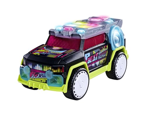 Dickie Toys - Beat Hero Spielzeugauto mit DJ-Pult und 22 Sounds, Auto mit Hip-Hop, Pop und Elektronik Beats,Musikauto mit LED Lichtshow, 3 Spiel-Modi von Dickie Toys