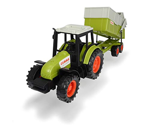 Dickie Toys Claas Traktor mit Anhänger, Trecker mit Kipper, Bauernhof Spielzeug, Spielzeugtraktor, bewegliche Teile, 36 cm, ab 3 Jahren Dickie Toys Claas Traktor mit Anhänger, Trecker mit Kipper, Bauernhof Spielzeug, Spielzeugtraktor, bewegliche Teile, 36 cm, ab 3 Jahren von Dickie Toys