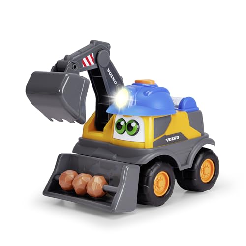 Dickie Toys ABC - Bagger-Fahrzeug Danny Digger (25 cm) für Kinder ab 2 Jahre - motorisiertes Volvo Baustellenfahrzeug mit beweglichem Baggerarm, Spielzeug-Funktionen, Licht & Sound Dickie Toys ABC - Bagger-Fahrzeug Danny Digger (25 cm) für Kinder ab 2 Jahre - motorisiertes Volvo Baustellenfahrzeug mit beweglichem Baggerarm, Spielzeug-Funktionen, Licht & Sound von Dickie Toys