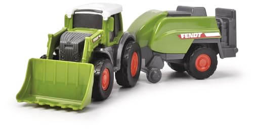 Dickie Toys – Fendt Micro Farmer (9 cm) – Traktor-Set mit Anhänger, Original Fendt, zufällige Auswahl, für Kinder ab 3 Jahren, Mehrfarbig, 203732002 von Dickie Toys