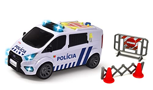 Dickie Toys 203715013027 portugiesische Polizeiwagen, 28 cm, mit Licht und Sound, Öffnung der Hintertüren, ab 3 Jahren von Simba