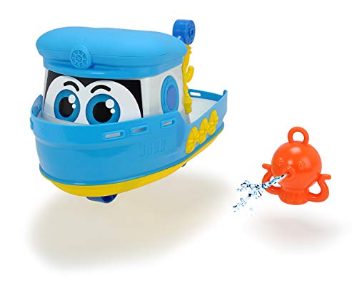 Dickie Toys 203814006 Happy Boat, Spielzeugboot für Kleinkinder inklusiv Krake mit Wasserspritzfunktion, 25 cm von Dickie Toys