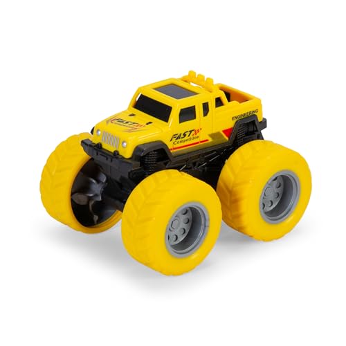 Dickie Toys - Monster Truck (1 Auto) - kleines Spielzeugauto für Kinder ab 3 Jahre mit Friktionsantrieb und Gummireifen, zufällige Auswahl aus 3 Farben, je 8,5 cm von Dickie Toys