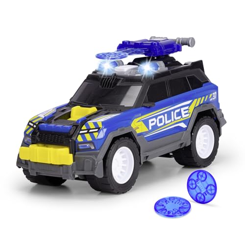 Dickie Toys - Police SUV (30 cm) - großes Polizeiauto ab 3 Jahre mit Schussfunktion & Zubehör, Polizei-Spielzeug für Kinder mit Licht & Sound, inkl. Batterien Dickie Toys - Police SUV (30 cm) - großes Polizeiauto ab 3 Jahre mit Schussfunktion & Zubehör, Polizei-Spielzeug für Kinder mit Licht & Sound, inkl. Batterien von Dickie Toys