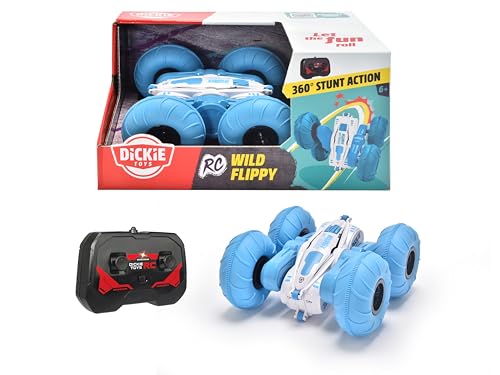 Dickie Toys - RC Auto Wild Flippy (blau) - ferngesteuertes Auto mit Rotations- und Flip-Funktion (bis 8 kmh), Spielzeug-Auto für Kinder ab 6 Jahren, 201103003 von Dickie Toys