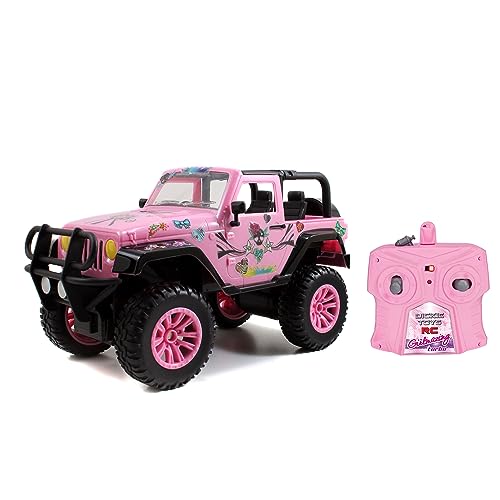 Dickie Toys 251106003 RC Jeep Wrangler, RC SUV Girlmazing, Ferngesteuertes Auto, RC Auto, Spielzeugauto mit 2-Kanal-Funkfernsteuerung, 2,4 GHz, Turbo, inkl. Sticker, ab 6 Jahren von Dickie Toys