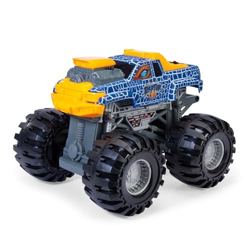 Dickie Toys - Raptor Monster Truck (38,5 cm) - extra-großer Dinosaurier-Monstertruck ab 3 Jahre mit Freilauf & Federung, Spielzeug-Auto für Kinder, inkl. Plattform von Dickie Toys