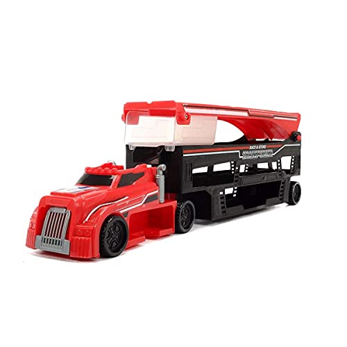 Dickie Toys Stack & Store Autotransporter mit EXIT-Rampe, Launchpad & Platz für 28 Fahrzeuge, Rot Dickie Toys Stack & Store Autotransporter mit EXIT-Rampe, Launchpad & Platz für 28 Fahrzeuge, Rot von Dickie Toys
