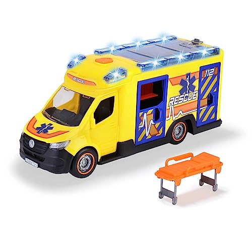 Dickie Toys - Rettungswagen Mercedes-Benz Sprinter (34,5 cm) - großes Spielzeugauto mit Sirene, Blaulicht & Krankenwagen-Zubehör zum Spielen für Kinder ab 3 Jahre von Dickie Toys