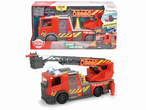 Dickie Scania Rosenbauer SOS Fire Rescue Licht und Sound, 35 cm, ab 3 Jahren, 203716017038 von Dickie Toys