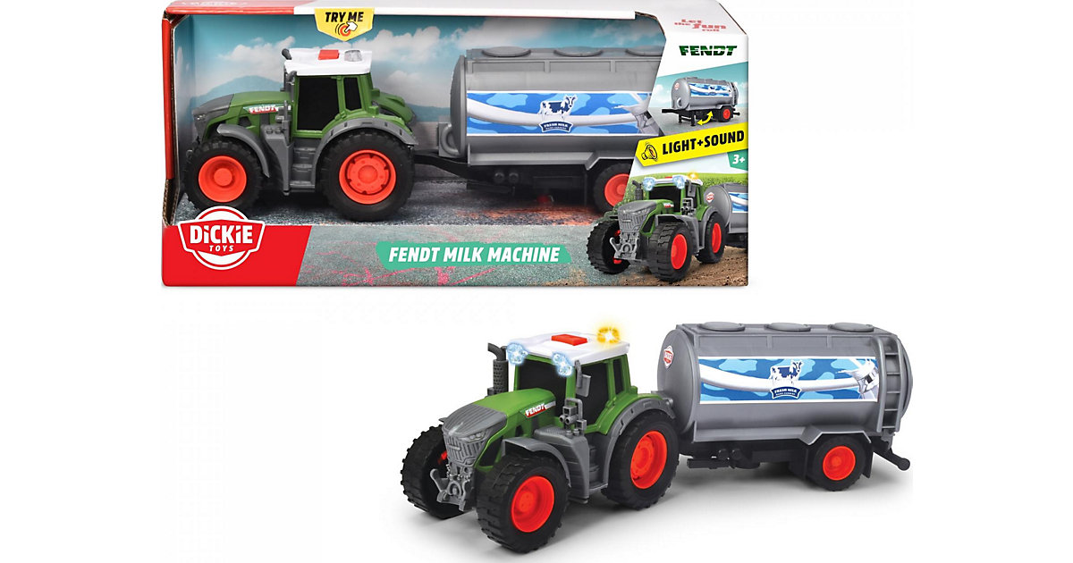 Dickie Toys Traktor Fendt Milk Machine mit Anhänger Dickie Toys Traktor Fendt Milk Machine mit Anhänger von Dickie Toys