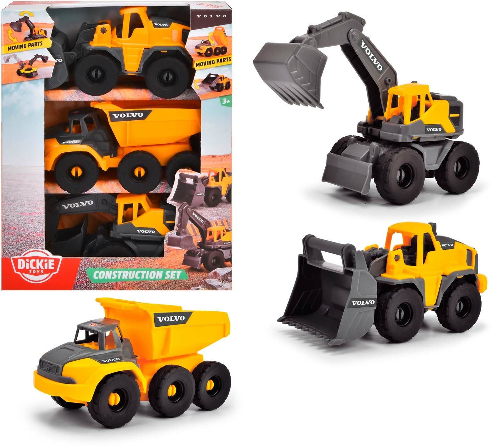 Dickie Toys Volvo Baufahrzeugen 3er-Pack Dickie Toys Volvo Baufahrzeugen 3er-Pack von Dickie Toys