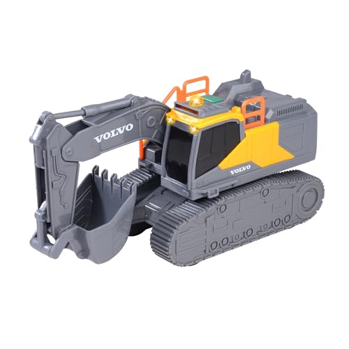 Dickie Toys - Volvo Tracked Excavator – 23 cm großer Kettenbagger, Bagger mit Licht, Sound, Freilauf, Baustellenfahrzeug für Kinder ab 3 Jahre von Dickie Toys