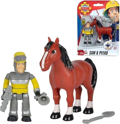 Feuerwehrmann Sam Tierrettung Sam & Pferd | Spiel-Figuren Set von Feuerwehrmann Sam