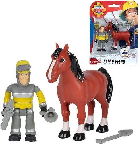 Feuerwehrmann Sam Tierrettung Sam & Pferd | Spiel-Figuren Set von Feuerwehrmann Sam