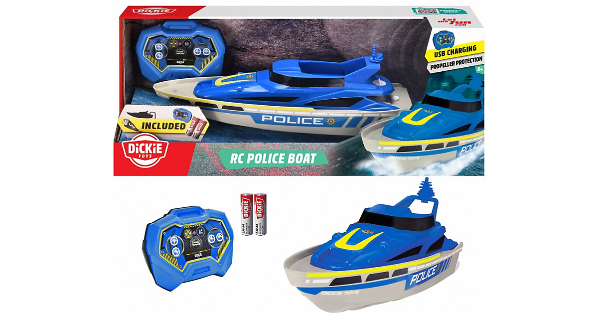 RC Police Boat, RTR RC Police Boat, RTR von Dickie Toys