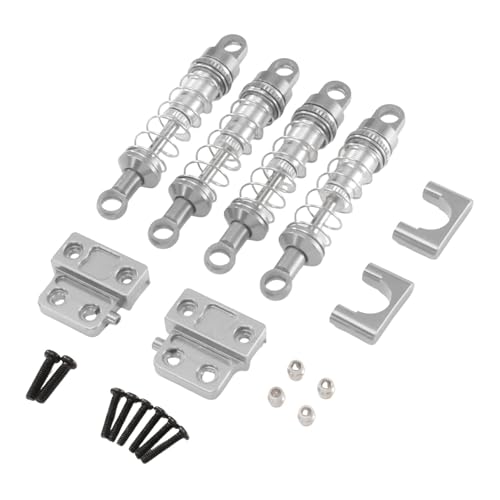 Dickly 1/12 RC Auto Stoßdämpfer Dämpfer Kit Fernbedienung Auto Teile Professionelle Robuste Reparatur Teile für MN82 MN82Pro MN82S, Silber von Dickly