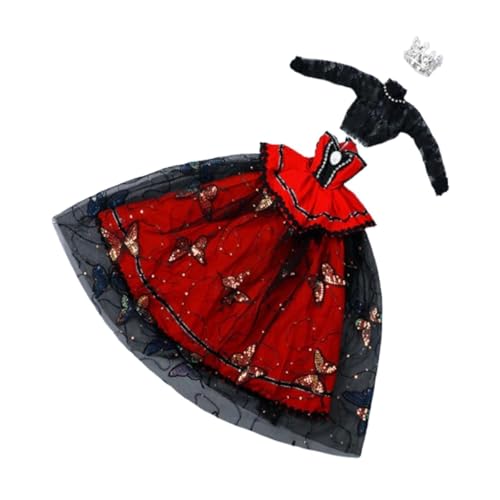 Dickly 1/3 Doll Dress -up -Foto -Requisiten für kleine Mädchen Geschenkpuppenkleidung aus 23,62 '' Puppen, Rot von Dickly