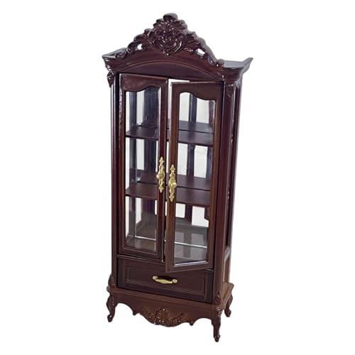 Dickly 1:12 Puppenhaus Weinschrank Modell Micro Landschaft Sammlung Dekoration Zubehör Fee Garten Spielzeug Requisiten, Doppelt Hellbraun Dickly 1:12 Puppenhaus Weinschrank Modell Micro Landschaft Sammlung Dekoration Zubehör Fee Garten Spielzeug Requisiten, Doppelt Hellbraun von Dickly