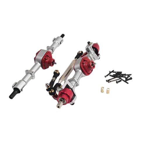 Dickly 1:12 RC Auto Vorder- und Hinterachse Set RC Auto Upgrade Teile Zubehör Modifikation Ersatzteile für MN78 MN82, Silber von Dickly