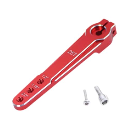 Dickly 25T Servoarm, für RC-Servo, Langer Lenkarm, für RC-Fahrzeug-Lenkservoarm, für RC-Servoarm, Rot von Dickly