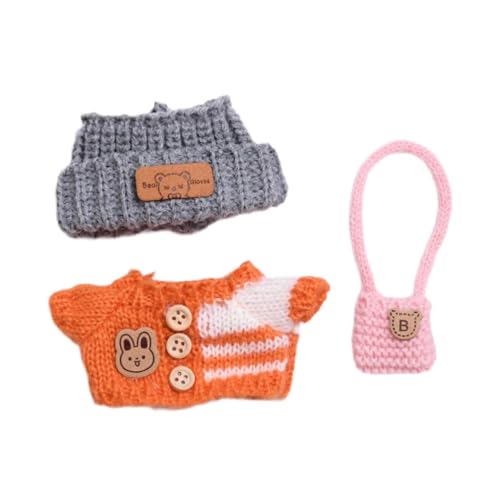Dickly 3 Stück Puppenkleidung Outfit Foto Requisiten stilvoller bequemer DIY -Pullover, Hut und Bag Girl Puppenkleidung für 5,91 Zoll Puppe, Orange Dickly 3 Stück Puppenkleidung Outfit Foto Requisiten stilvoller bequemer DIY -Pullover, Hut und Bag Girl Puppenkleidung für 5,91 Zoll Puppe, Orange von Dickly